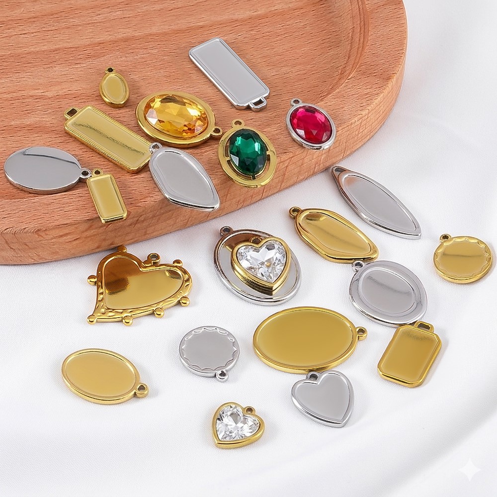 ถาดจี้สแตนเลสทรงไม่สมมาตร 5 ชิ - Resin Craft Supplies บทวิจารณ์และราคา