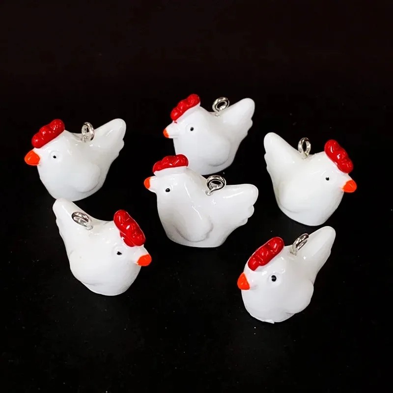 ชาร์มเรซิ่นรูปไก่ 3 มิติ น่ารั - Resin Craft Supplies บทวิจารณ์และราคา