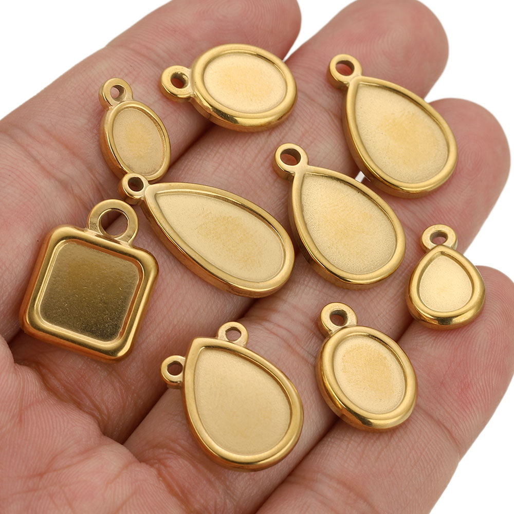 ถาดจี้สแตนเลสทรงสี่เหลี่ยม ทรง - Resin Craft Supplies บทวิจารณ์และราคา