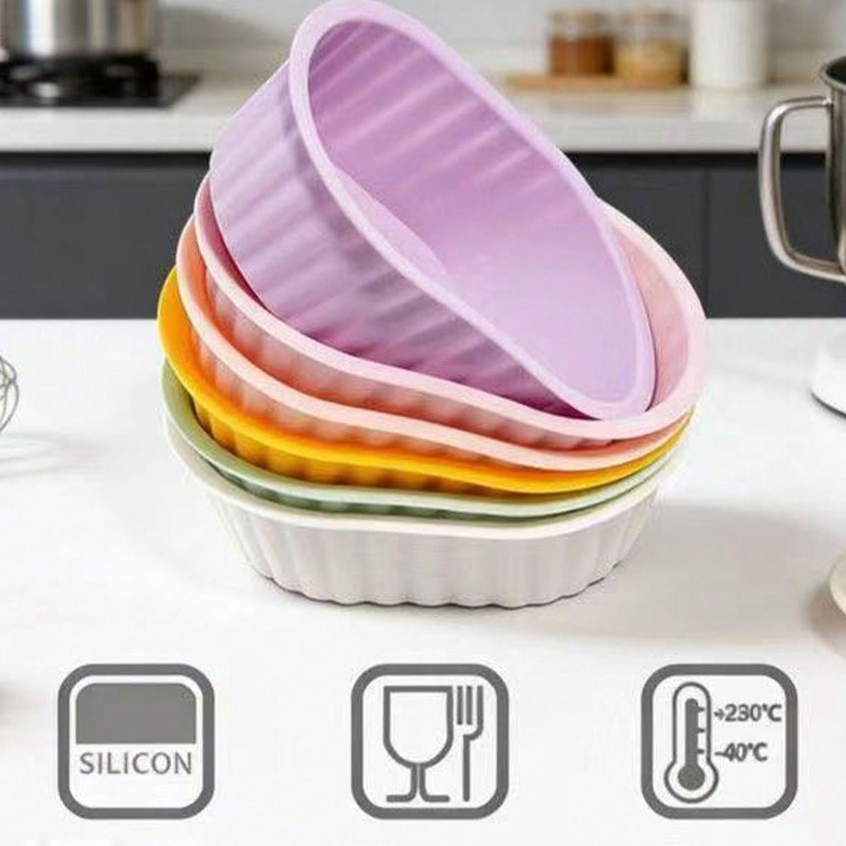 แม่พิมพ์ซิลิโคนสำหรับทำขนมเค้ก - Mixing Cup Silicone บทวิจารณ์และราคา