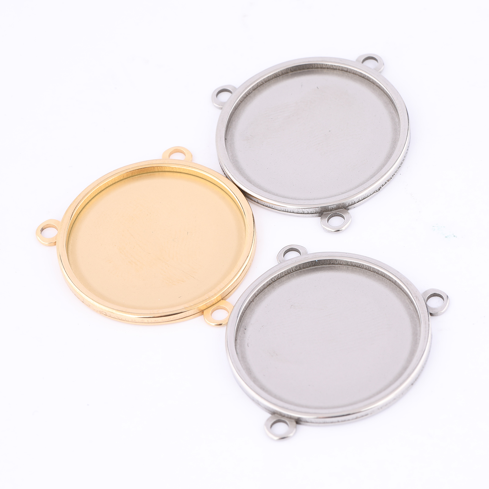ฐานติดตั้งจี้แบบคาโบชอง สแตนเล - Bezels Set Pendant บทวิจารณ์และราคา
